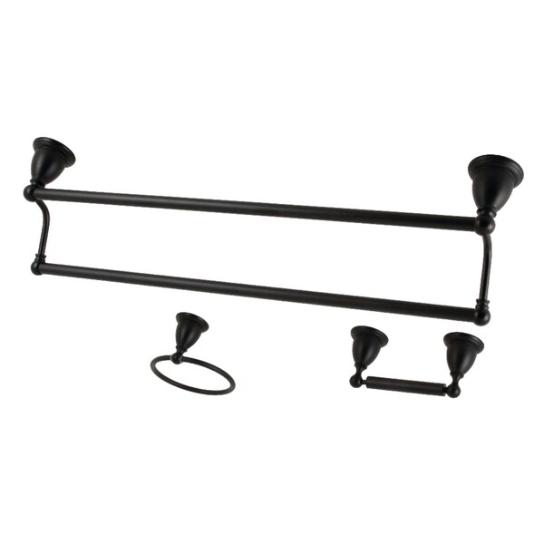 3Piece Bathroom Accessory Set, Matte Black